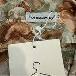 NWT‎ Floral Midi Slip Dress Size XS High Leg Slit Brown Photo 5