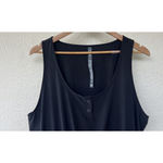 Vuori Villa Romper Women XL Black Wide Leg Pleated Short Jumpsuit Stretch Lounge Photo 4