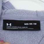 Under Armour Womens Taped Fleece Hoodie Crop Hoodie Sweatshirt Size M Purple Photo 3