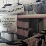 Rebecca Malone  Women’s Black and White Shimmer Stretch 3/4 Sleeve Print Blouse Photo 1