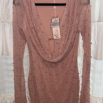 Oh Polly  Mini Dress Embellished Long Sleeve Photo 0