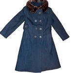 VTG 50s Black Dressy Coat Mink Collar S Refined Classy Classic High End Luxury Photo 0