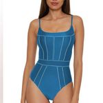 Becca  BY REBECCA VIRTUE Makenna One Piece Swimsuit, LAGOON, Small, $148 Photo 5