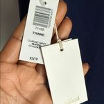 Aritzia NEW wilfred crepe classic button down top navy marine XS Photo 5