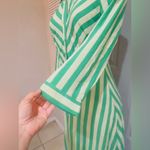 striped maxi shirt dress in green Size XS Photo 14