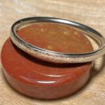 Sterling Silver Etched Floral 925  Bangle Photo 1