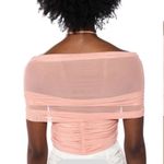 Akira  Label Mesh Off The Shoulder Halter Crop Top Photo 3