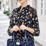 Chloé CHLOE Paddington Navy Blue Leather Tote Hand Bag w/ Padlock Photo 0