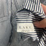 Lake two piece Poplin Piped Pants Set striped blue white size large Photo 4