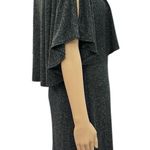 Volcom Second Trance Gray Split Sleeve Draped Cape Bodice Dress Womens Medium Photo 5