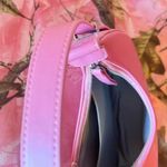 pink faux leather round hand bag purse Photo 7