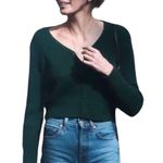 Brandy Melville Cropped Cardigan Sweater Hunter Green S Photo 0
