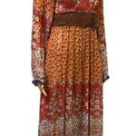 ECI COPY -  Sheer Crochet Floral Boho Long Sleeve Boho Festival Midi Dress Women… Photo 4