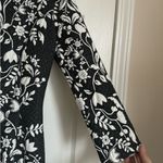 Eliza J  Jacquard Knit Sheath Dress NEW Size 2 Black White Floral Print Fitted Photo 4