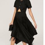 BIBHU MOHAPATRA x RTR Black Poplin Fringe Western Mid Cutout Dress Size 8 Photo 1