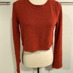 Band of Gypsies Band Of The Free Size Small Rust Orange Long Sleeve Flare Crop Top Boho Gypsy Photo 3