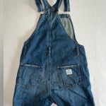 Gap NWT DENIM Women XS Distressed Shortall with Washwell Overalls Shorts Jeans Photo 4