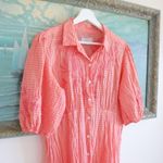 Johnny Was  Gingham Embroidered Dress SZ M Photo 4