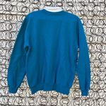 Vintage 90s Morning Sun Teal Dandelion Snowflakes in the Wind Sweatshirt MEDIUM Photo 2