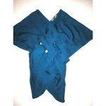 New NWT Womens M Designer Italy Mariagrazia Panizzi Large Weave Sweater Blue Top Size M Photo 4