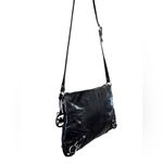 Michael Kors Black Leather Crossbody Messenger Bag Shoulder Handbag 9”x12” Purse Photo 4