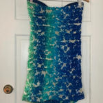 Arden B . Watercolor Strapless dress Photo 2