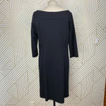 Eileen Fisher  Bateau‎ Neck Shift Dress Black Photo 4