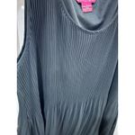 Sunny Leigh Black Pleated Asymmetrical Hem Tank Top Women Size L Photo 4