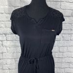 Nicole Miller mini dress with lace shoulder and tie waist Sz Small Photo 2