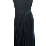 Lulus 3X Emerald Green Velvet Cowl Neck Off-Shoulder Draped Maxi Gown Photo 0