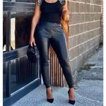 Commando  Joggers Womens Small Faux Vegan Leather Pull On Pants Black Pockets Photo 8