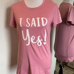 The Ring Boxes Small Pink “i Said Yes” Tee Photo 0