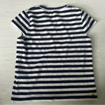 Madewell ‼️ Velour Blue and White Striped Nautical Classic T-Shirt Size Small Photo 1