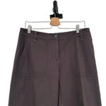 Eileen Fisher Brown Wide Leg Chino Cotton Ankle Pants Size Small *Sample Photo 1
