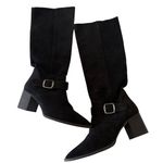 Free People Dahlia Slouch Pointed Toe Suede Boots in black SZ 36 6 Photo 1