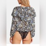Free People Say It To Me Bodysuit Floral Lace Dolman Bell Sleeve- Size XS Photo 1