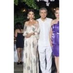 ZARA Wrinkle Effect Satin Maxi Kaftan Dress Ecru Sage Green Size S NWT Photo 3