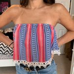 Rip Curl Red White & Blue Crop Top Photo 0