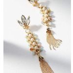 Anthropologie Anton Heunis Long Ladder Statement Earrings Gold  Pearl Swarovski Photo 1