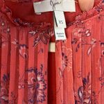 Joie  Chara Midi Dress Boho Bohemian Flowy 100% Silk Pink Tiered Print X-Small Photo 8