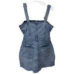Pistola  Nina Blue Jean Overall Dress Full Zip Front‎ Women's Size Medium Photo 5
