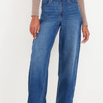 Old Navy  High-rise wow Wide-Leg Jeans in Medium Blue Wash Size 0 NWT Photo 0