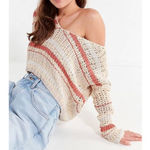 Urban Outfitters UO Sasha Striped Cropped Crochet Sweater Size Small Photo 9