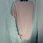 QEARAL Spring Peach Bodycon Mini Dress Ruched Side Tulip Hem Size XL**not blue Pink Photo 8