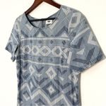 Old Navy  Aztec Geometric Print Chambray Shift Dress Size M Photo 4