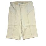 For Love & Lemons  Dani Ribbed Cream Ivory Bike Shorts New XS Photo 5