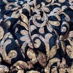 Ralph Lauren  Black & Gold Swirl sequence Mini Dress sz 8 party festive cocktail Photo 10