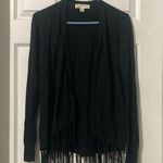 Michael Kors  Fringe Black Color Women’s Size Small Open Cardigan Sweater Photo 0
