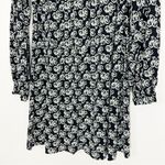 Boden USA Boden Easy Yoke Mini Jersey Dress Black Petal Blossom Long Sleeve Size 8 Photo 4