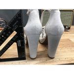 Sugar Petal Women 6.5 White Beaded Ankle Strap High Heel Open Toe Strappy Sandal Photo 2